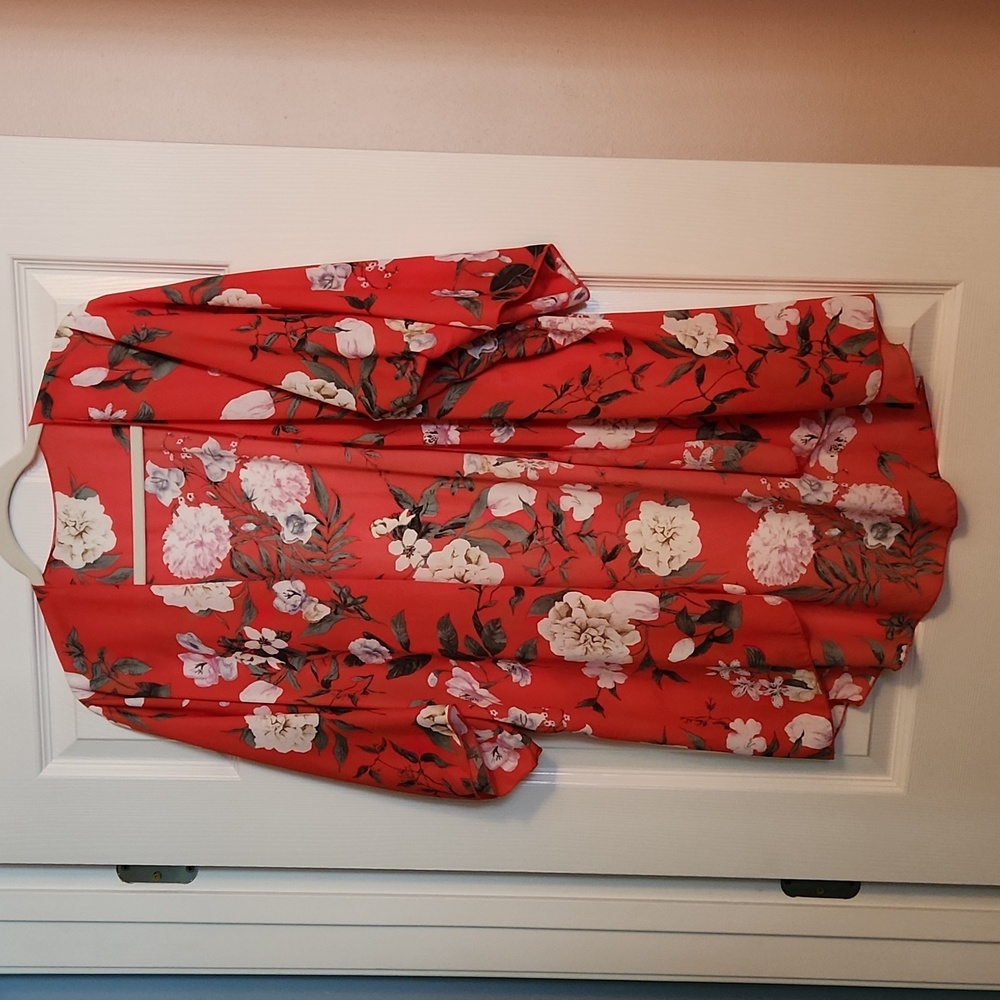 Coral Floral Cardigan/Kimono